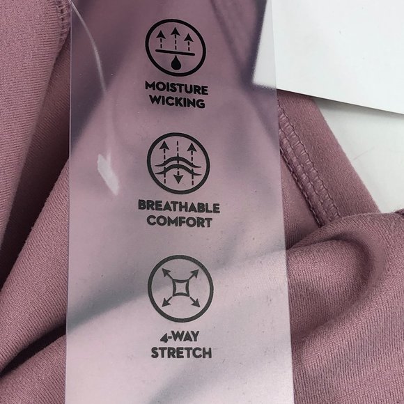 NEW - Nine West Active Pink Leggings with Zip Pockets Athleisure Comfy Gym - Picture 6 of 10